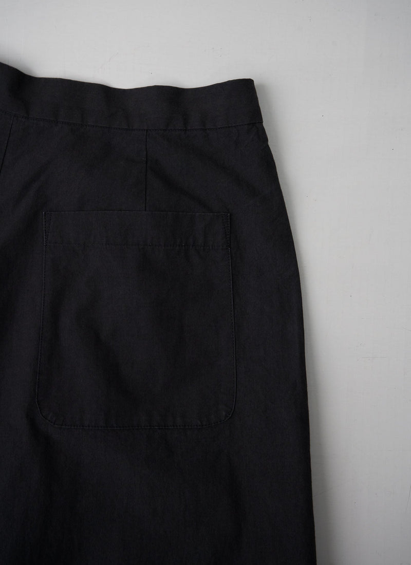 Reworn Cotton Poplin Culottes Size 14 (157) | Black