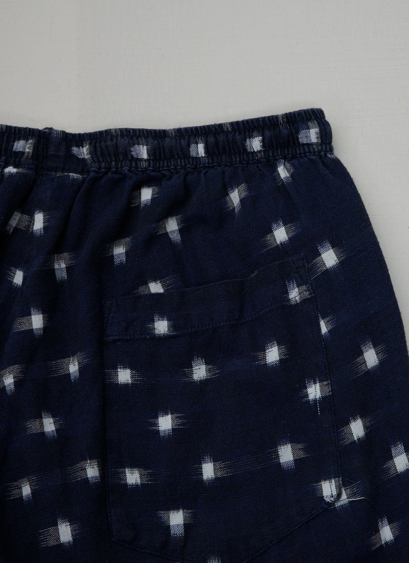 Reworn Ikat Cotton Trousers Size 14 (786) | Multi
