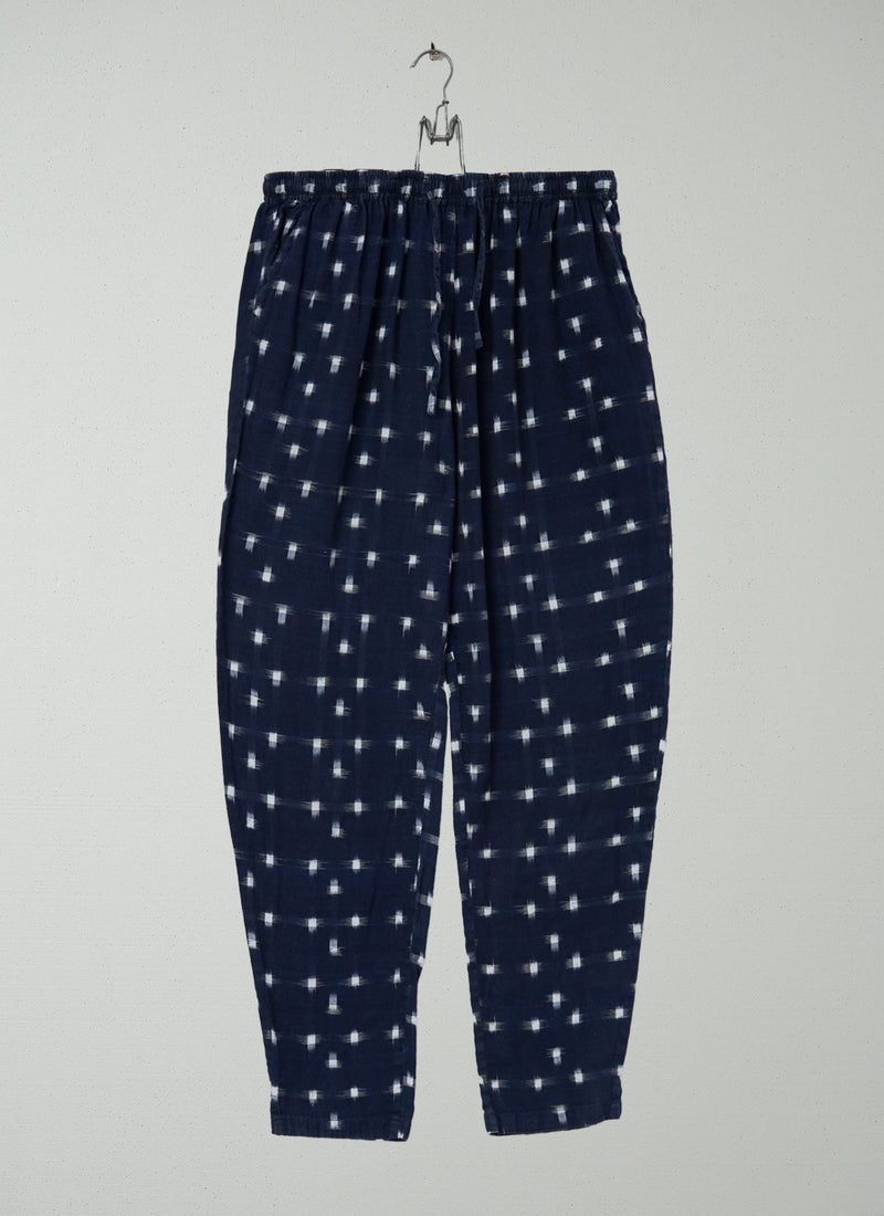 Reworn Ikat Cotton Trousers Size 14 (786) | Multi