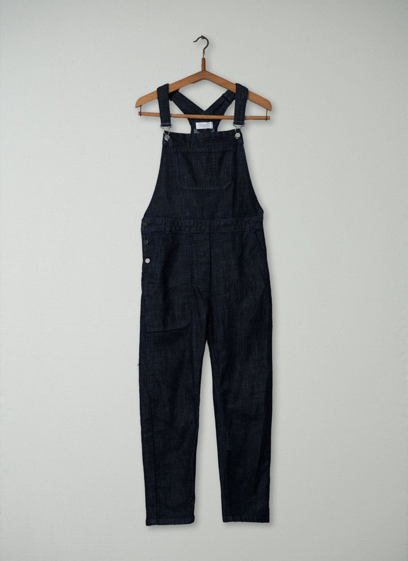 Reworn Denim Dungaree Size 6 (167) | Indigo