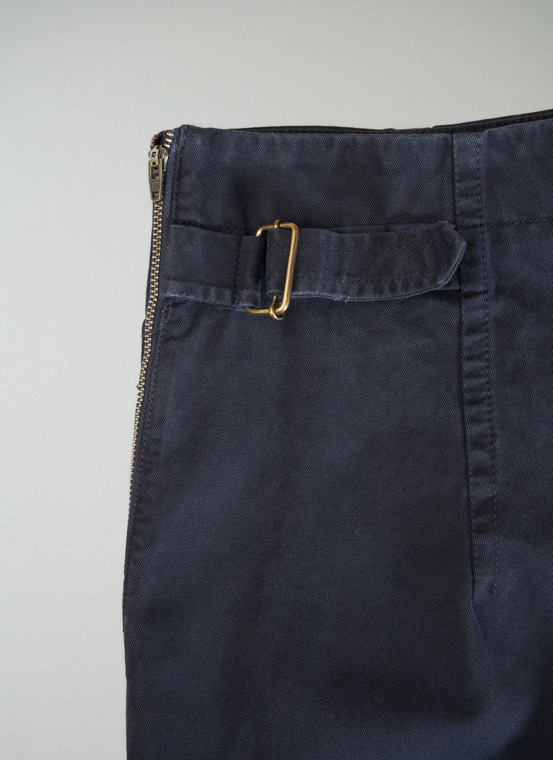 Reworn Side Fastening Trousers Size 12 (296) | Navy