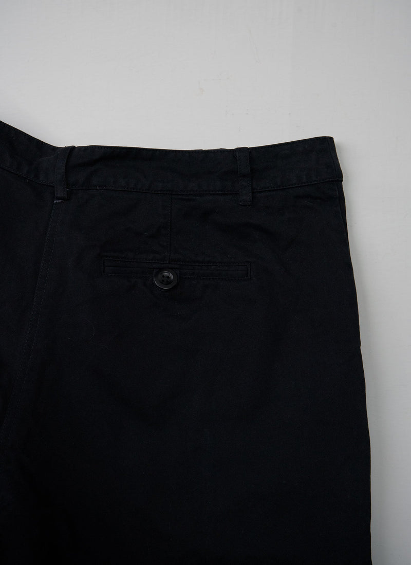 Reworn Cotton Twill Workwear Trousers Size 18 (119) | Black