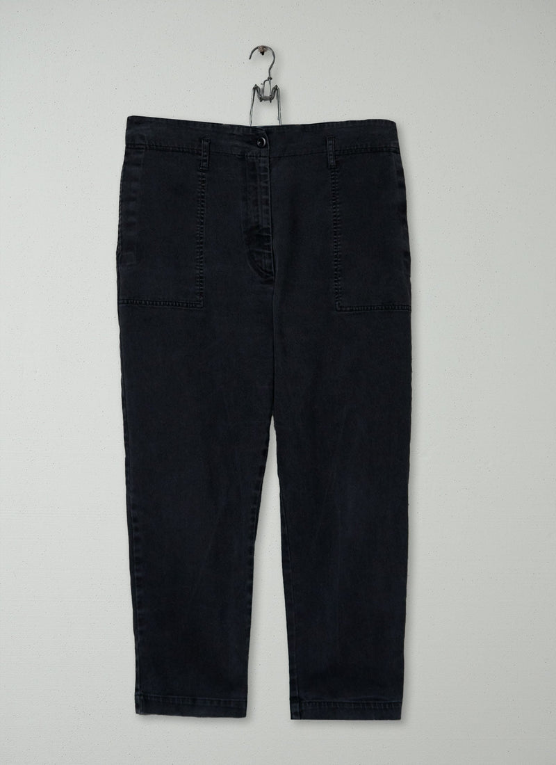 Reworn Garment Washed Boy Trousers Size 16 (965) | Washed Black