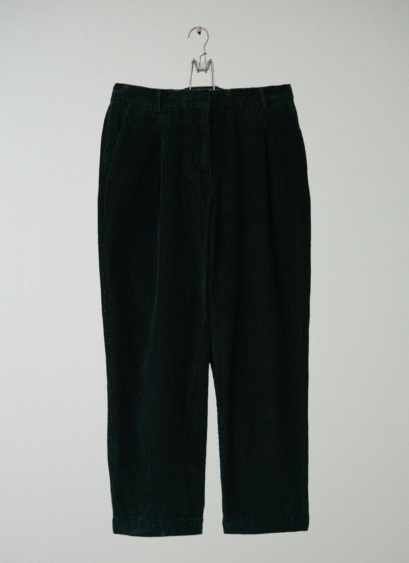 Reworn Cord Trousers Size 10 (975) | Green