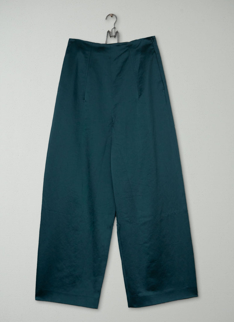 Reworn Satin Culottes Size 6 (1387) | Green