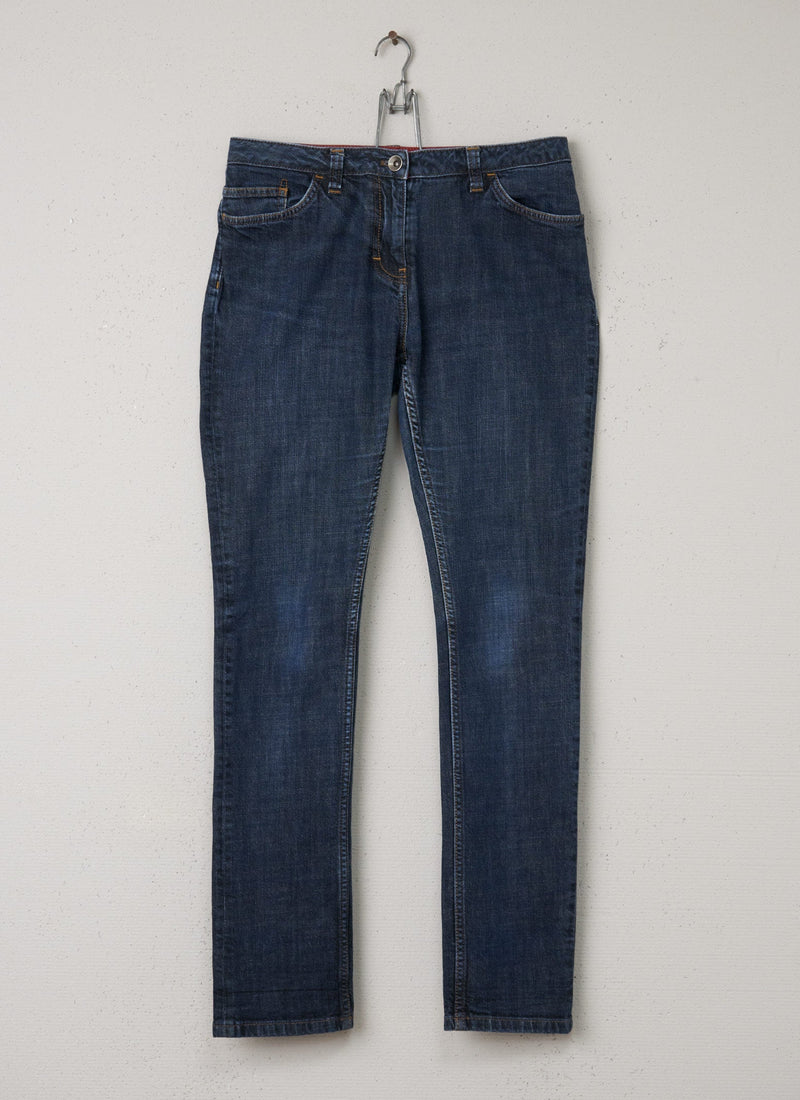 Reworn Slim Leg Jeans Size 12 (040) | Indigo