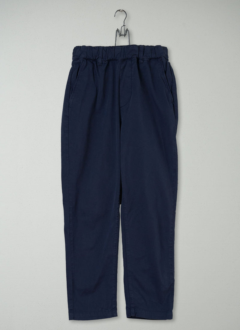 Reworn Cotton Twill Pull On Trousers Size 8 (989) | Navy