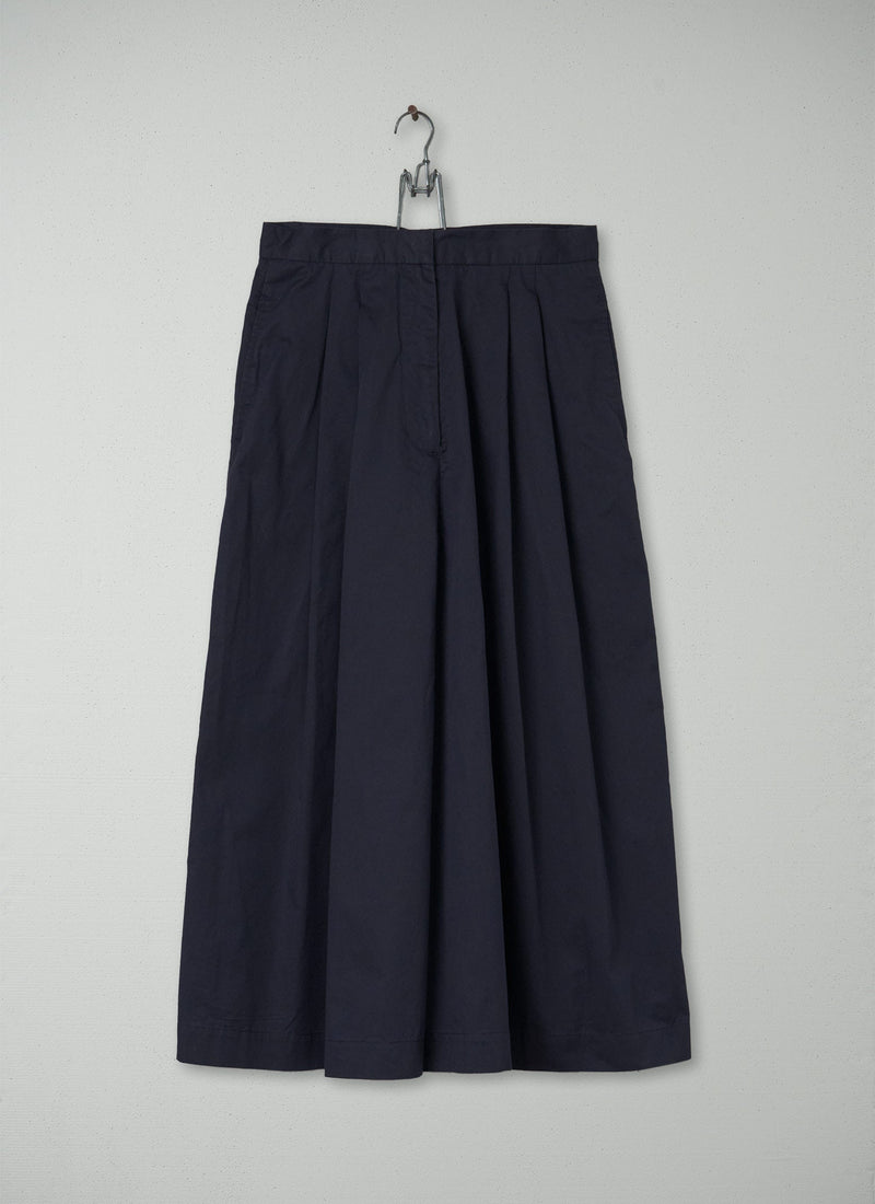 Reworn Poplin Culottes Size 10 (054) | Storm Blue