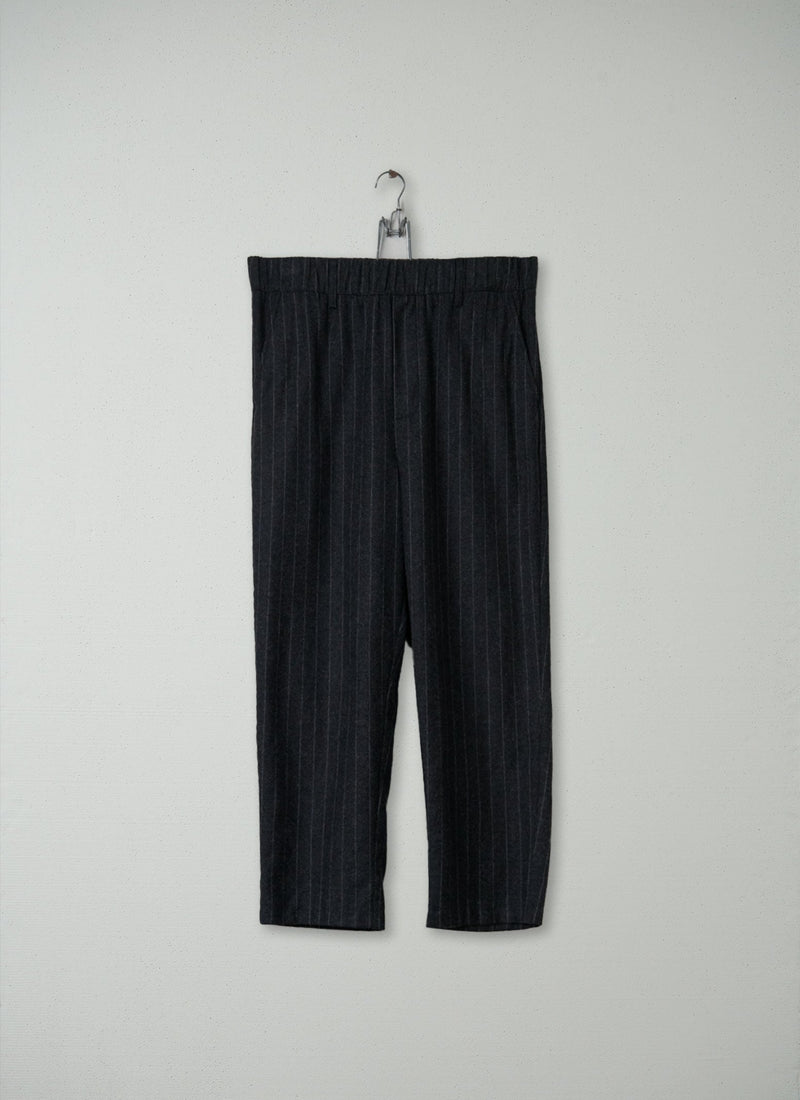 Reworn Pinstripe Trousers Size 16 (150) | Grey