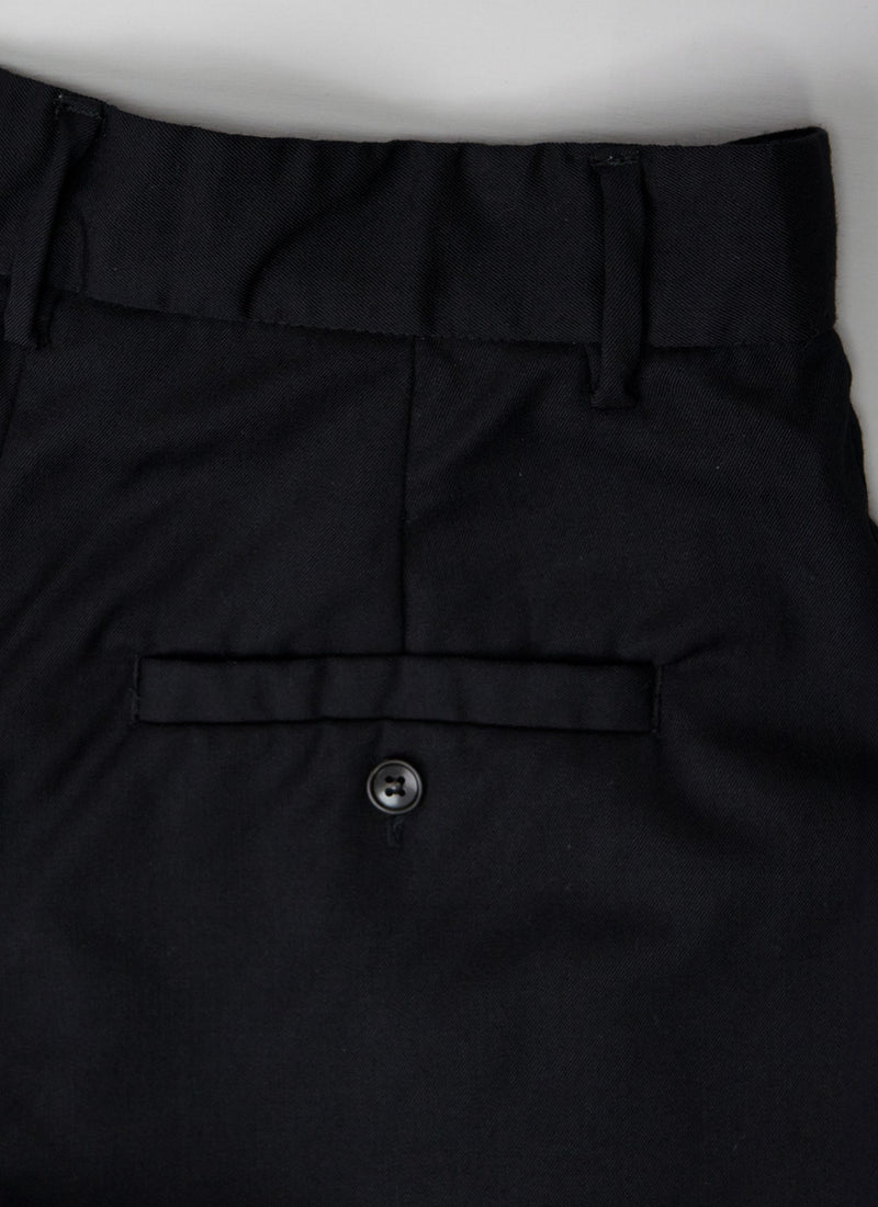 Reworn Pleat Front Trousers Size 10 (024) | Black
