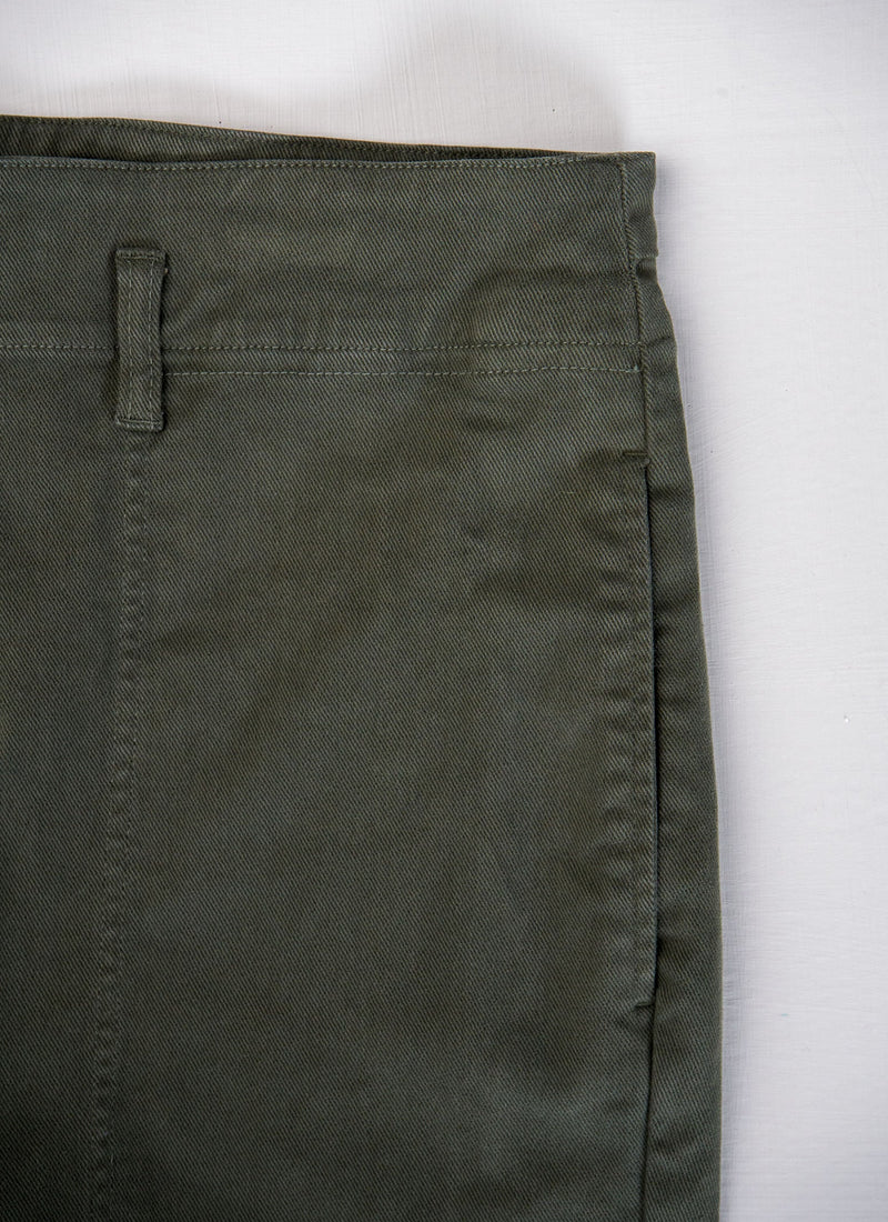 Reworn Cotton Twill Boy Trousers Size 12 (298) | Dusted Khaki