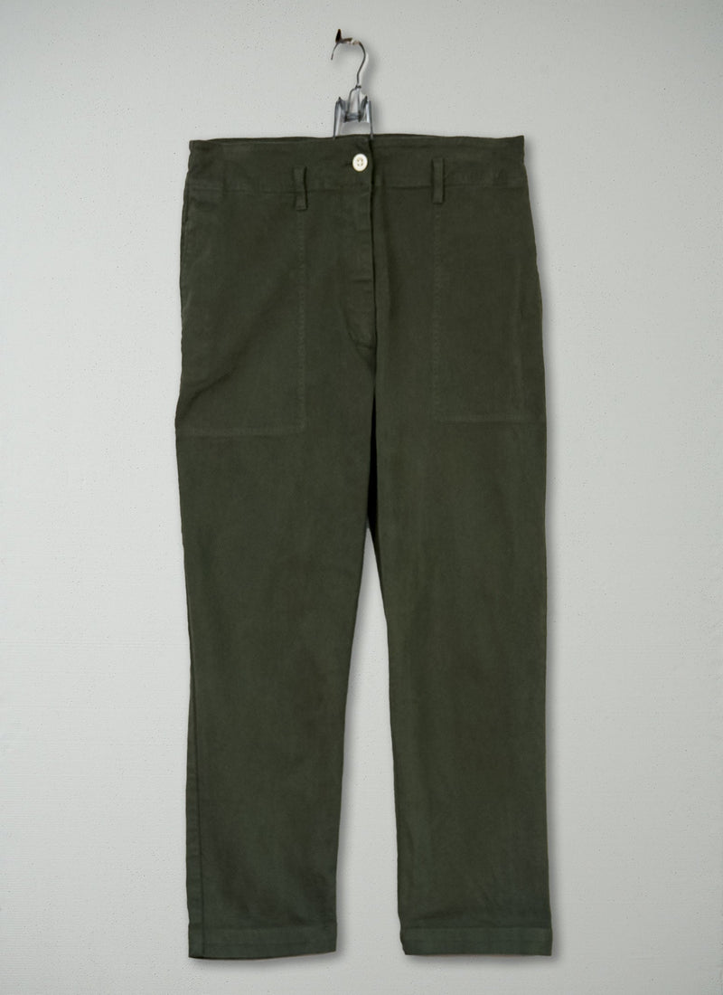 Reworn Cotton Twill Boy Trousers Size 12 (298) | Dusted Khaki