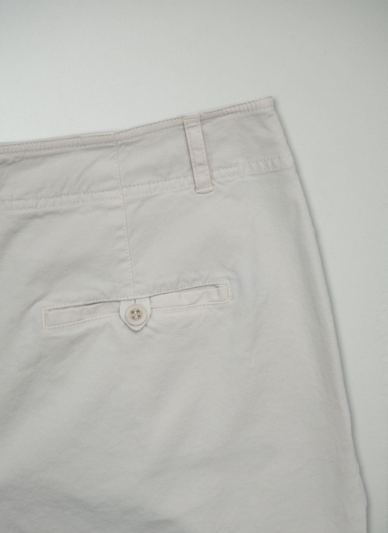 Reworn Cotton Canvas Trousers Size 14 (840) | Parchment