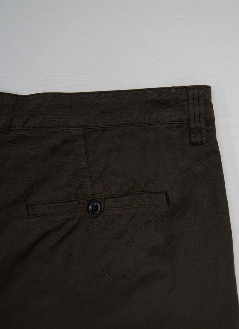 Reworn Canvas Pleat Front Trousers Size 18 (1006) | Verde Gris