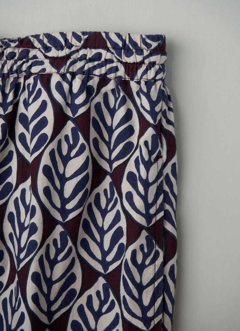 Reworn Leaf Print Trousers Size 12 (319) | Multi
