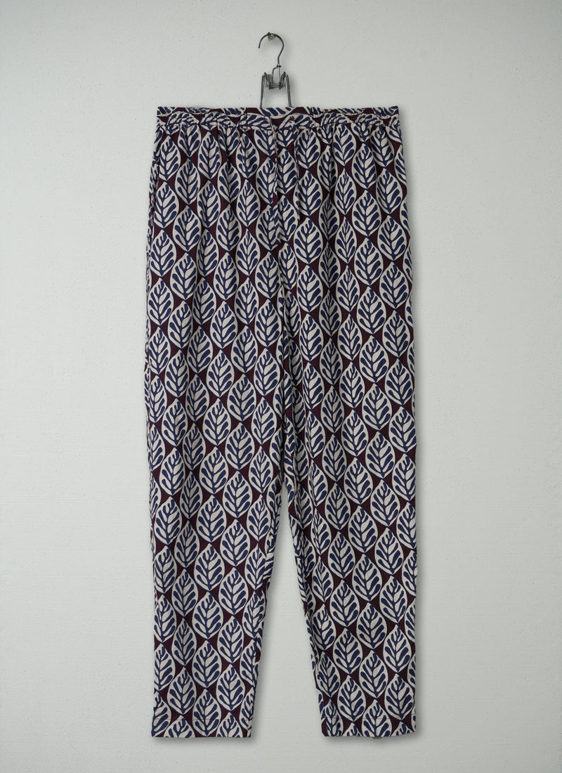Reworn Leaf Print Trousers Size 12 (319) | Multi