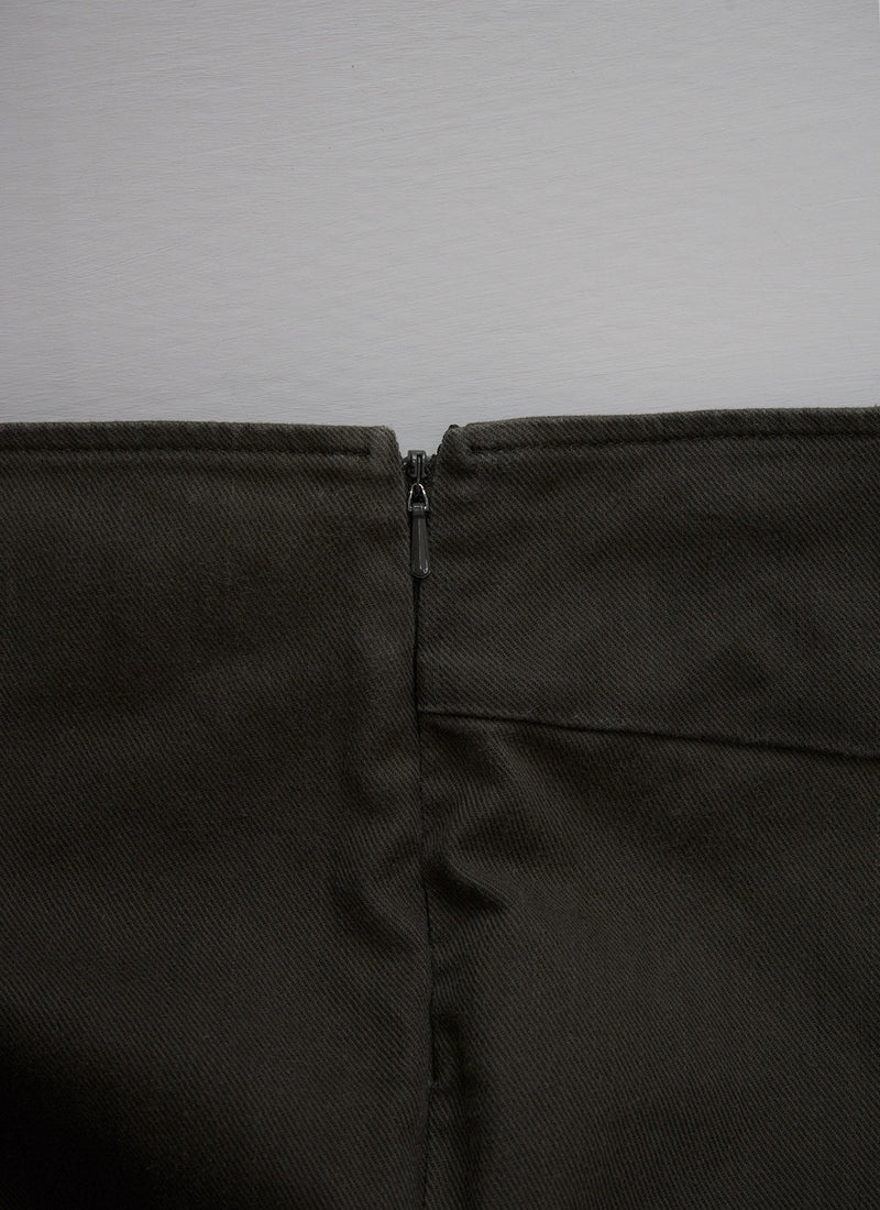 Reworn Slim Leg Trouser Size 8 (097) | Khaki