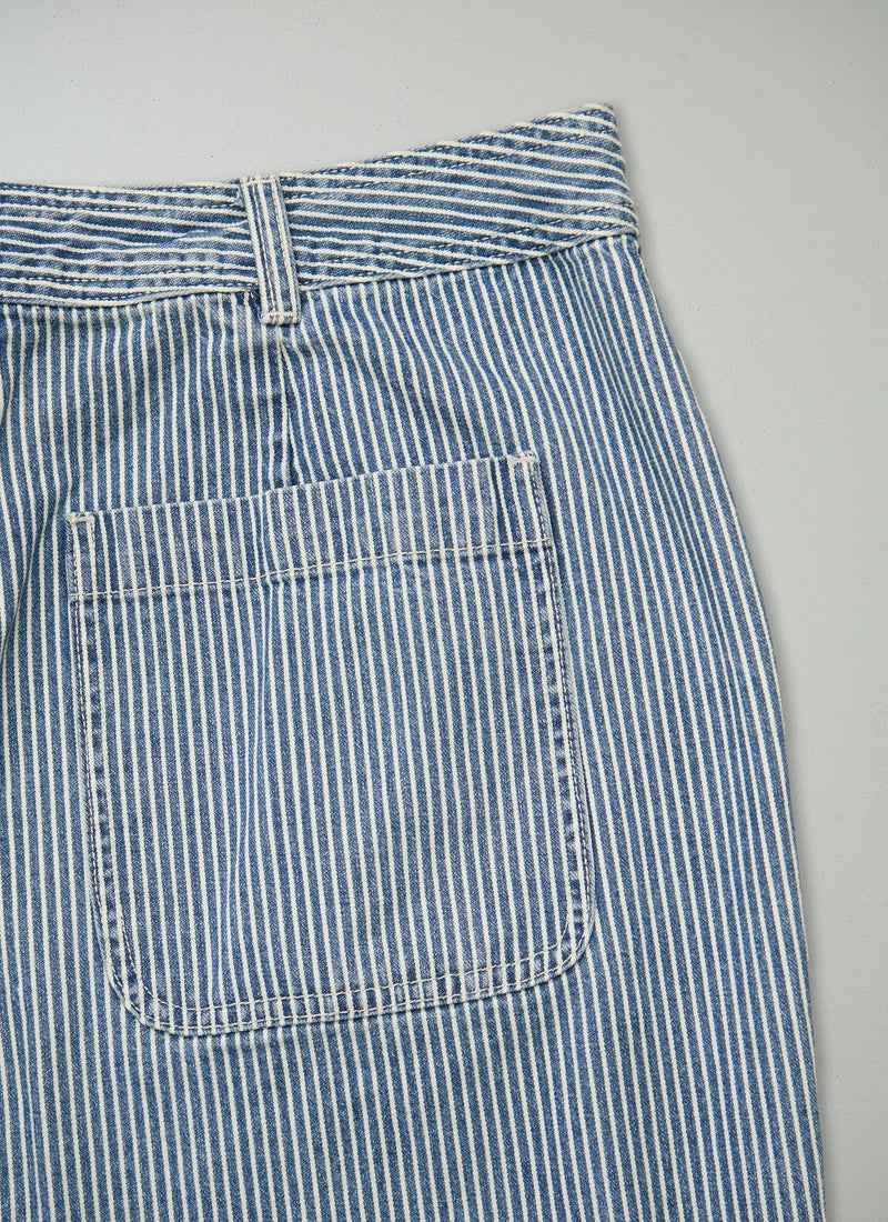 Reworn Railroad Stripe Workwear Trousers Size 18 (719) | Multi