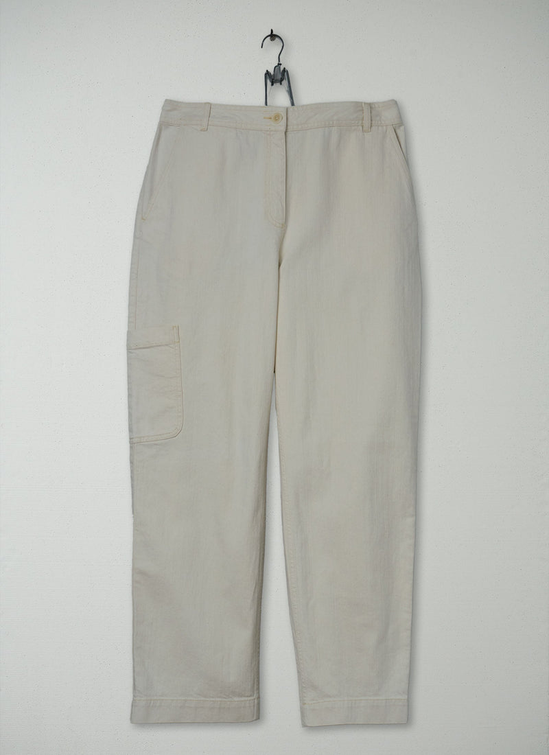 Reworn Carpenter Trousers Size 16 (752) | Ecru