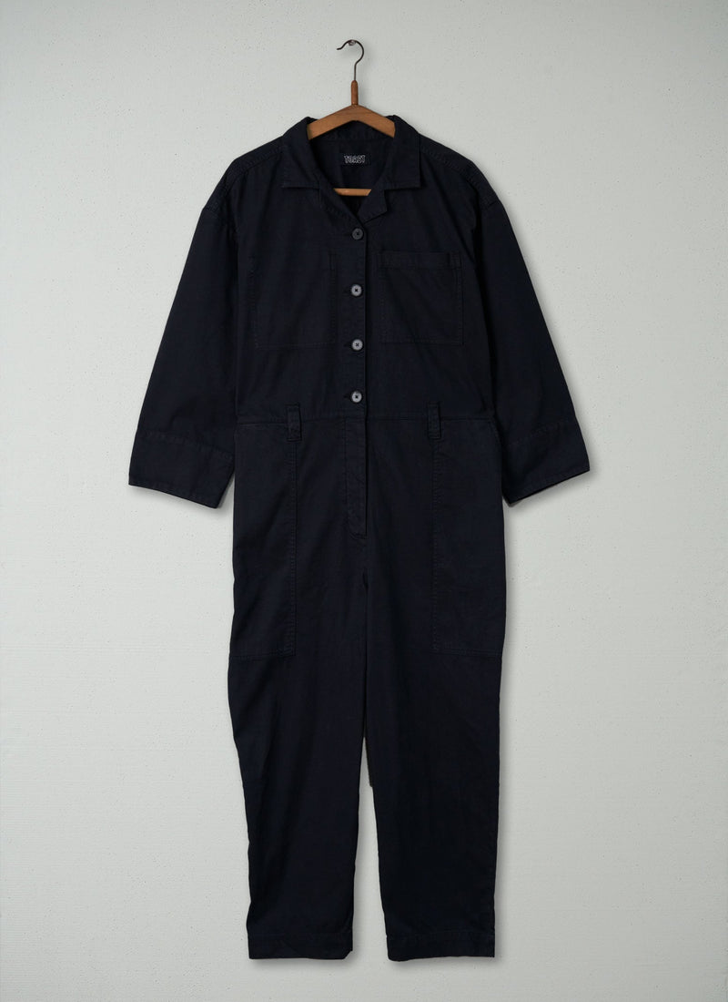 Reworn Cotton Twill Jumpsuit Size 16 (317) | Slate