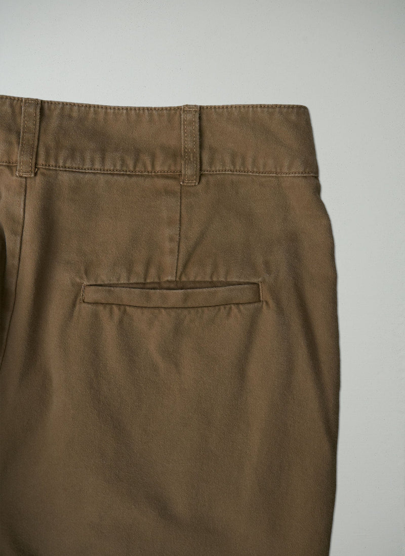 Reworn Brushed Sateen Trousers Size 12 (181) | Dull Gold