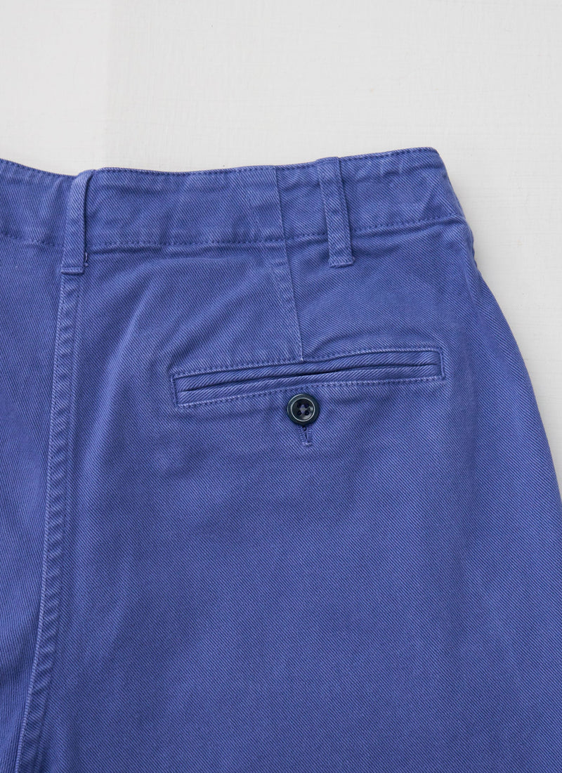 Reworn Cotton Twill Workwear Trousers Size 10 (742) | Portobello Blue