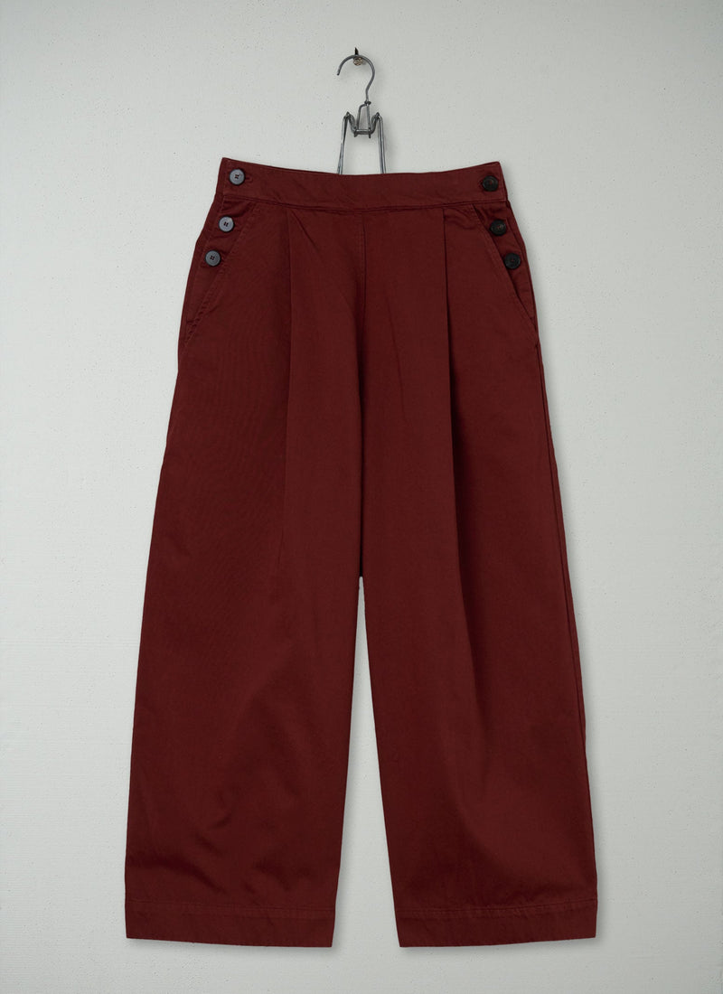 Reworn Sateen Culottes Size 6 (705) | Burnt Red