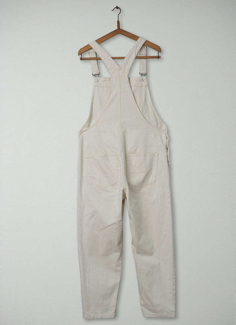 Reworn Jessa Dungarees Size 12 (204) | Ecru