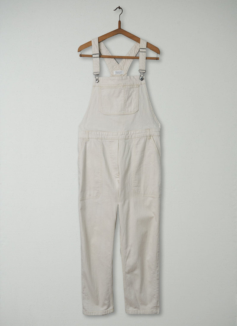 Reworn Jessa Dungarees Size 12 (204) | Ecru