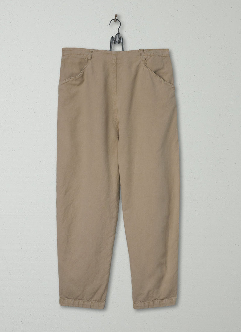 Reworn Cotton Linen Trousers Size 8 (784) | Desert