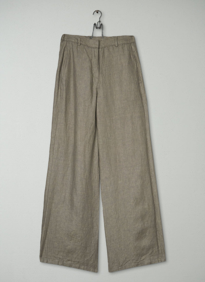 Reworn Panama Straight Leg Trousers Size 8 (1415) | Beige