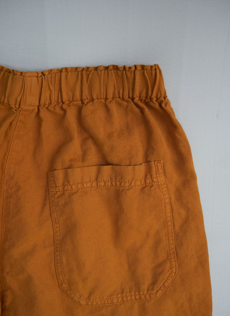 Reworn Cotton Linen Tapered Trousers Size 10 (130) | Spice