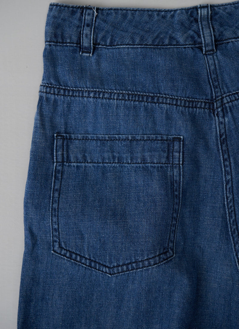 Reworn Hemp Cotton Jeans Size 6 (092) | Indigo