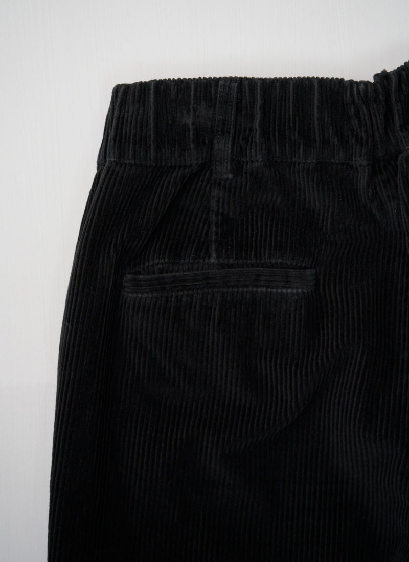Reworn Cord Pull On Trousers Size 16 (785) | Black