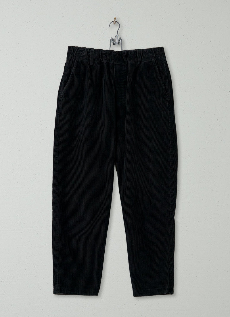 Reworn Cord Pull On Trousers Size 16 (785) | Black