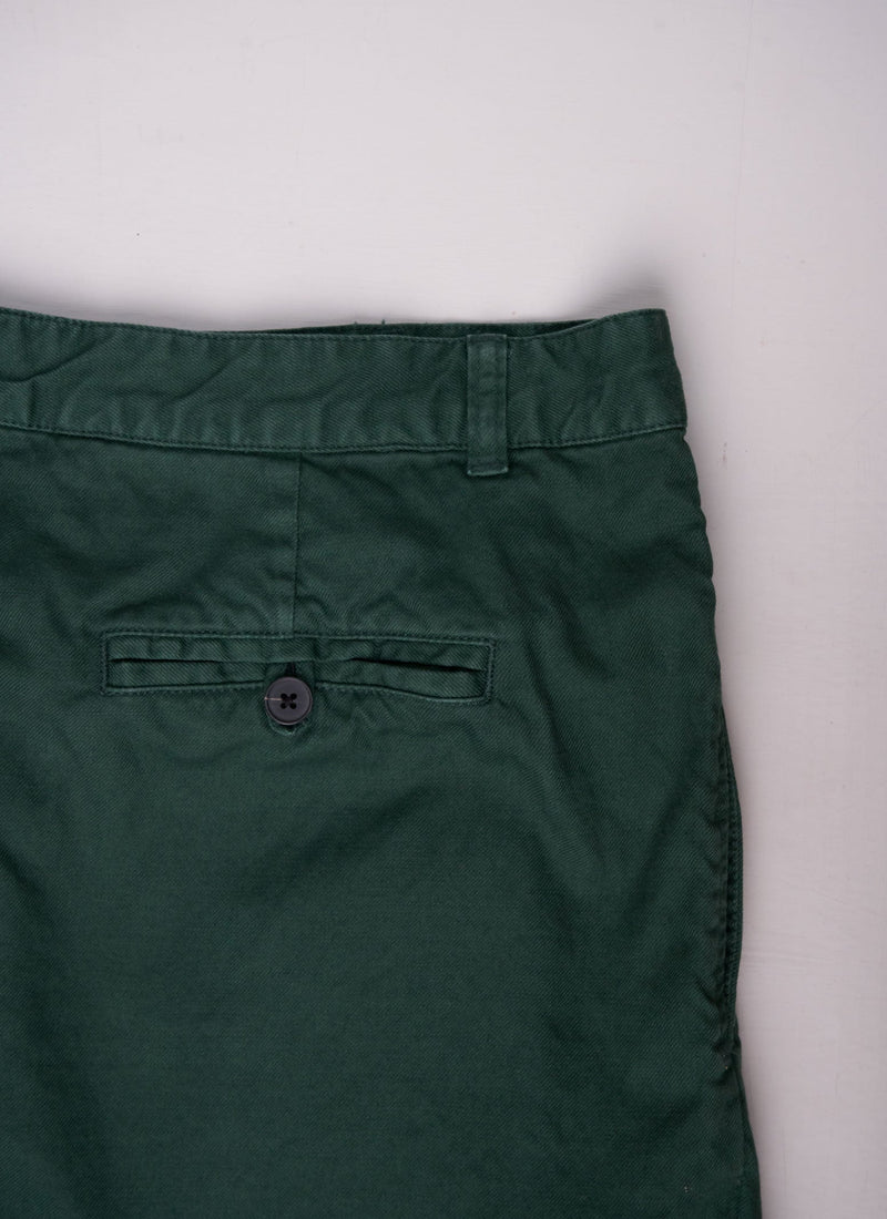 Reworn Cotton Twill Trousers Size 18 (254) | Green