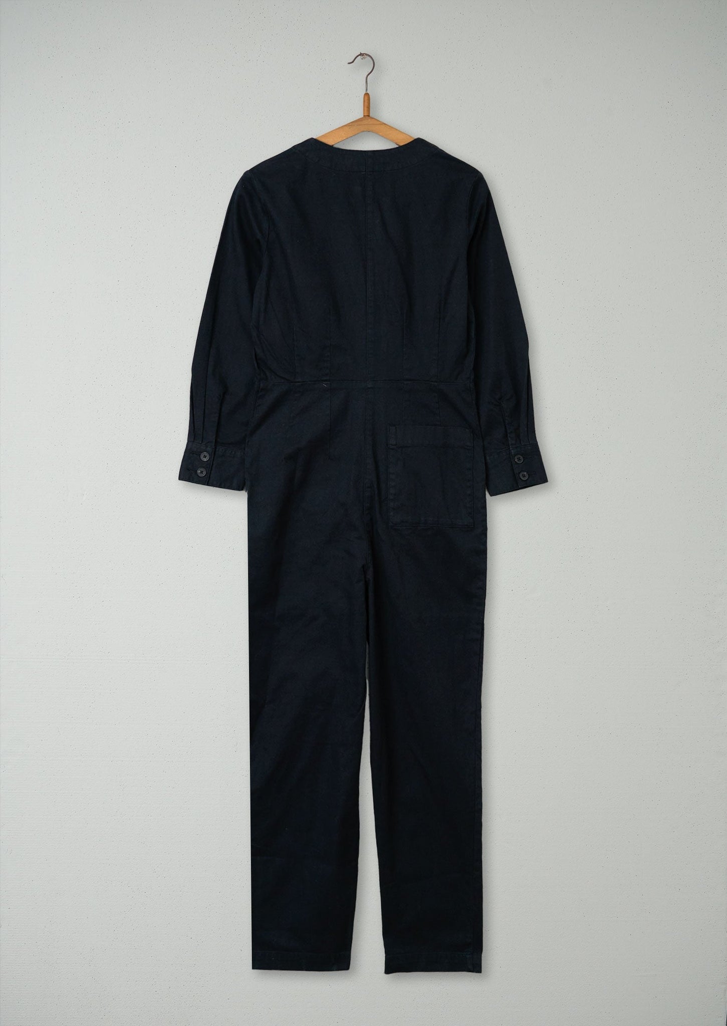 Reworn Cotton Twill Jumpsuit Size 8 (699) | Slate
