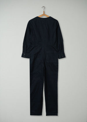 Reworn Cotton Twill Jumpsuit Size 8 (699) | Slate