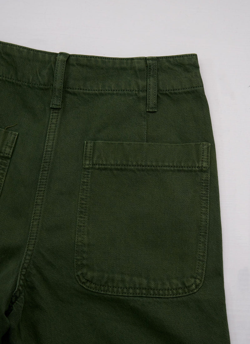Reworn Garment Dyed Jeans Size 6 (704) | Moss Green