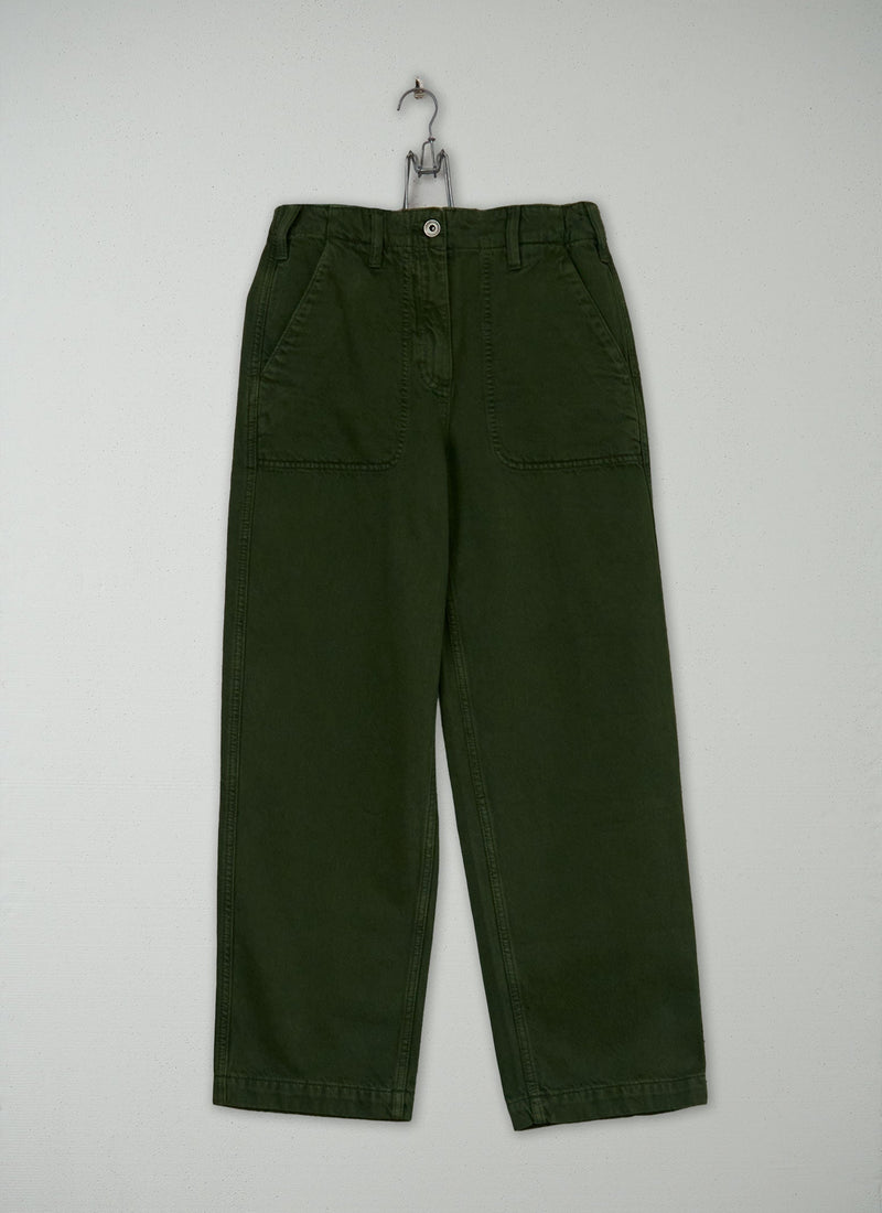 Reworn Garment Dyed Jeans Size 6 (704) | Moss Green