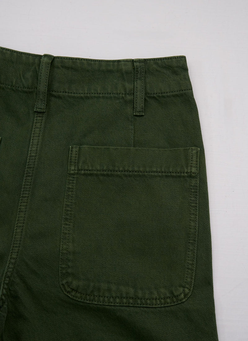 Reworn Garment Dyed Jeans Size 6 (1241) | Moss Green