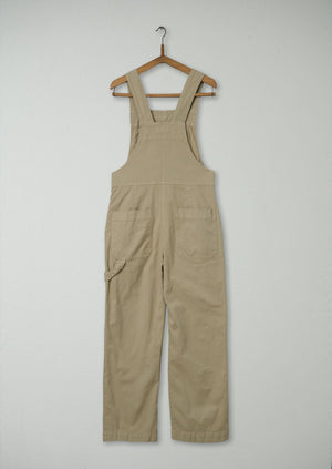 Reworn Cotton Canvas Dungarees Size 6 (544) | Sand