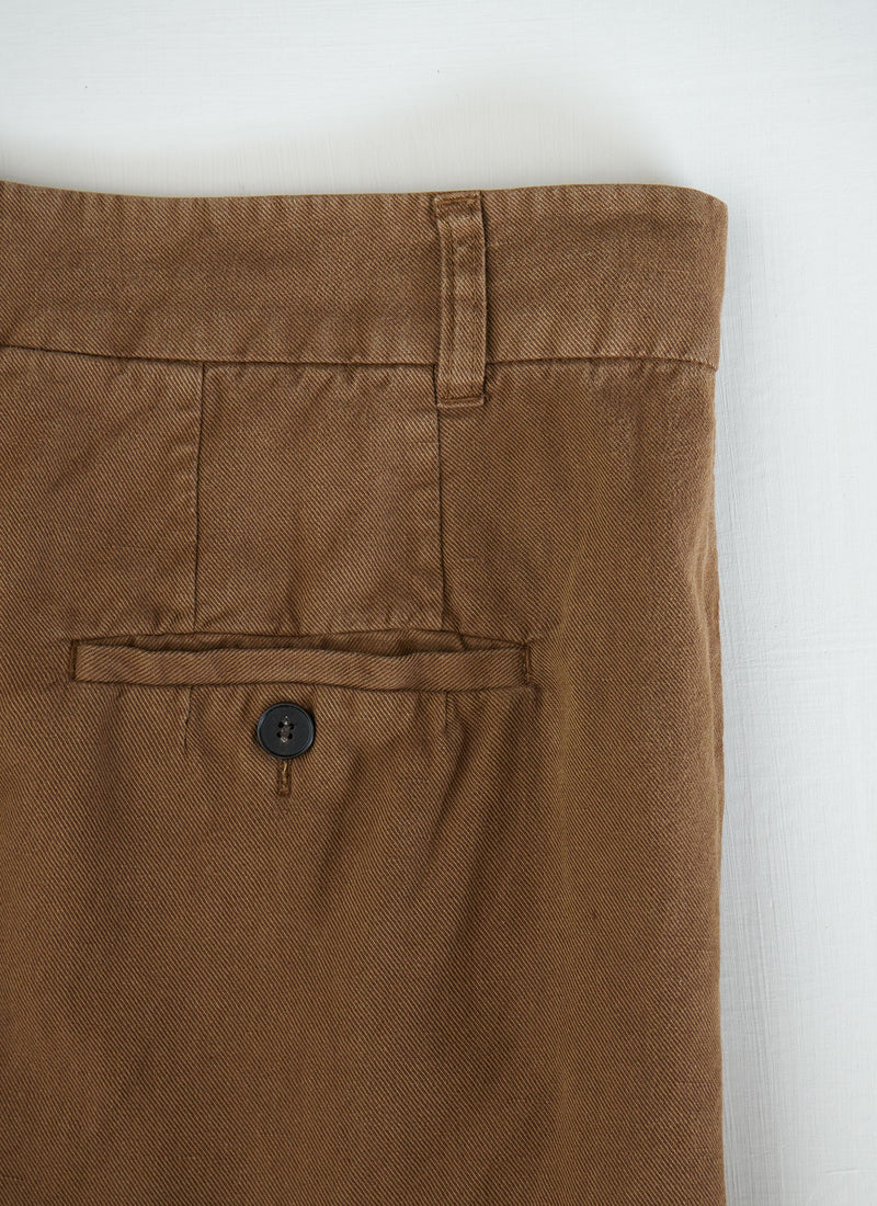 Reworn Cotton Linen Wide Leg Trousers Size 16 (322) | Moss