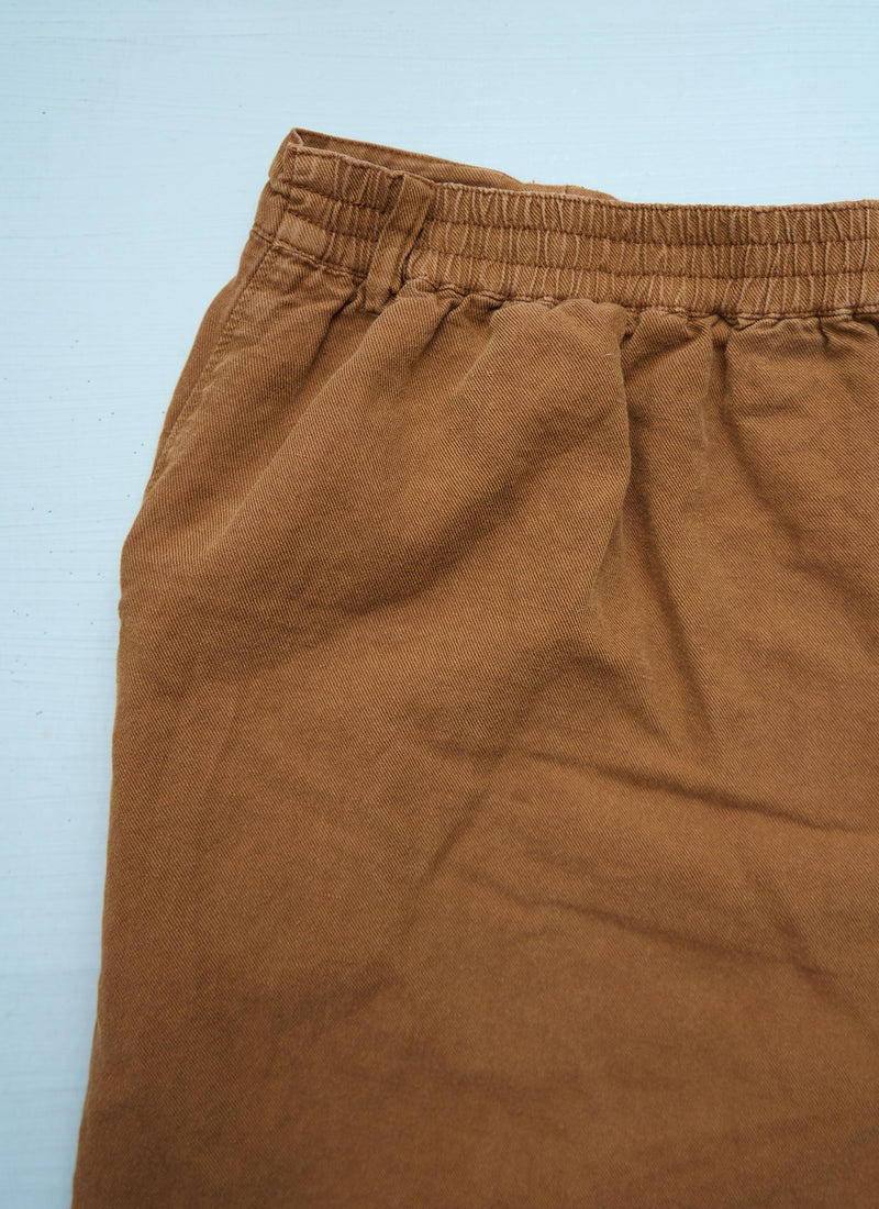 Reworn Alix Cotton Linen Trousers Size 14 (1174) | Cinnamon