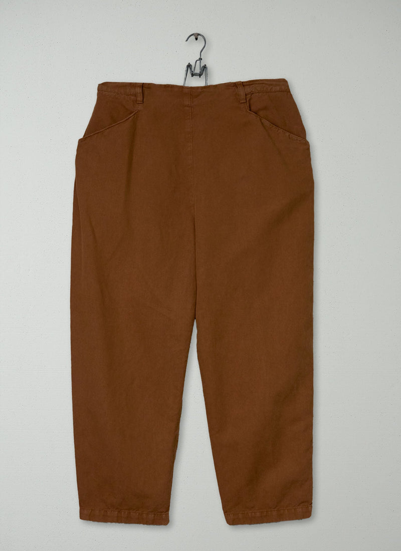 Reworn Alix Cotton Linen Trousers Size 14 (1174) | Cinnamon