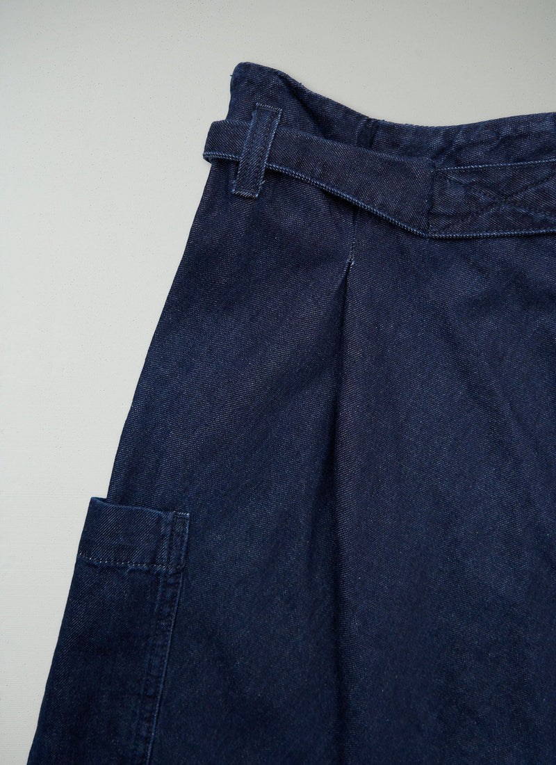 Reworn Denim Fisherman Trousers Size 12 (1179) | Indigo
