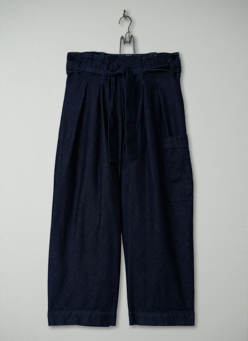 Reworn Denim Fisherman Trousers Size 12 (1179) | Indigo