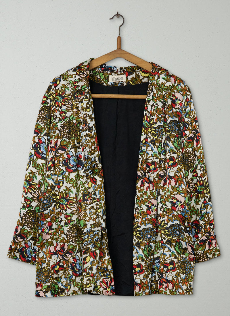 Reworn Marianne Satin Jacket Size 10 (150) | Multi
