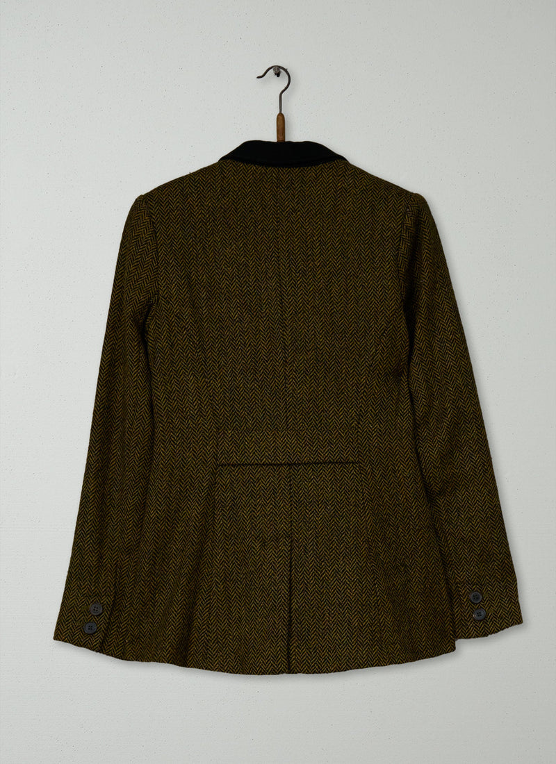 Reworn Shetland Tweed Jacket Size 10 (199) | Multi