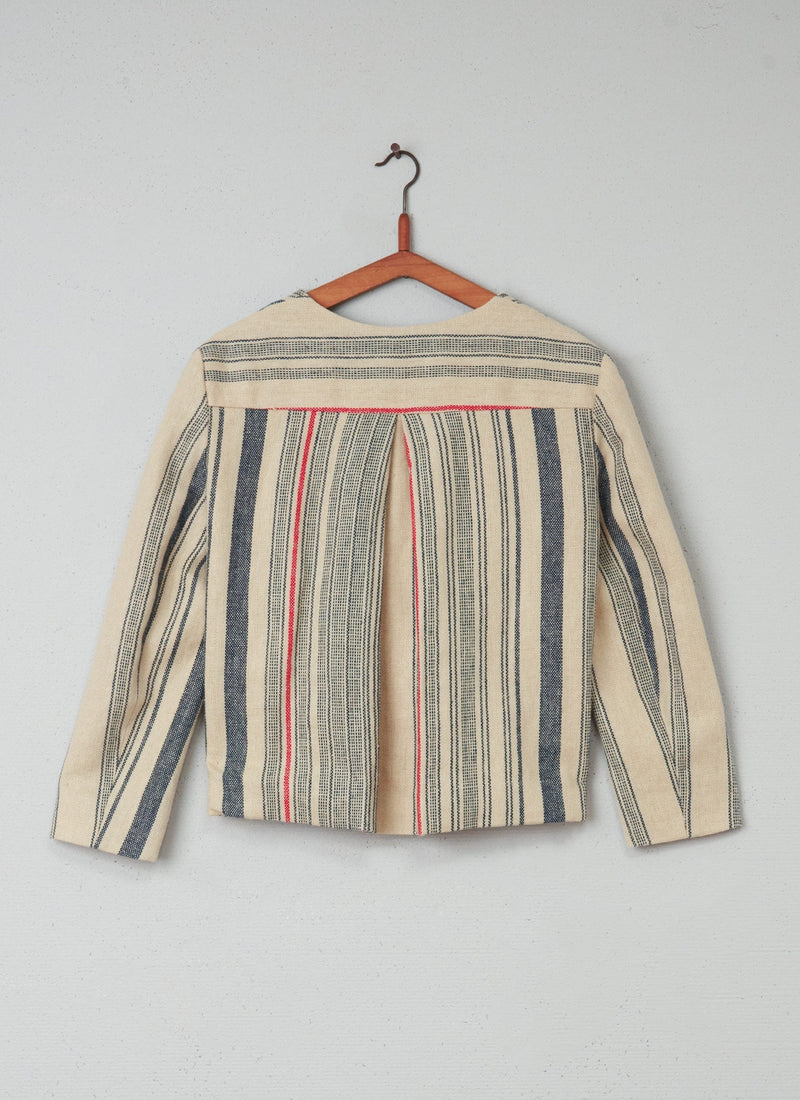 Reworn Stripe Jacket Size 10 (007) | Multi